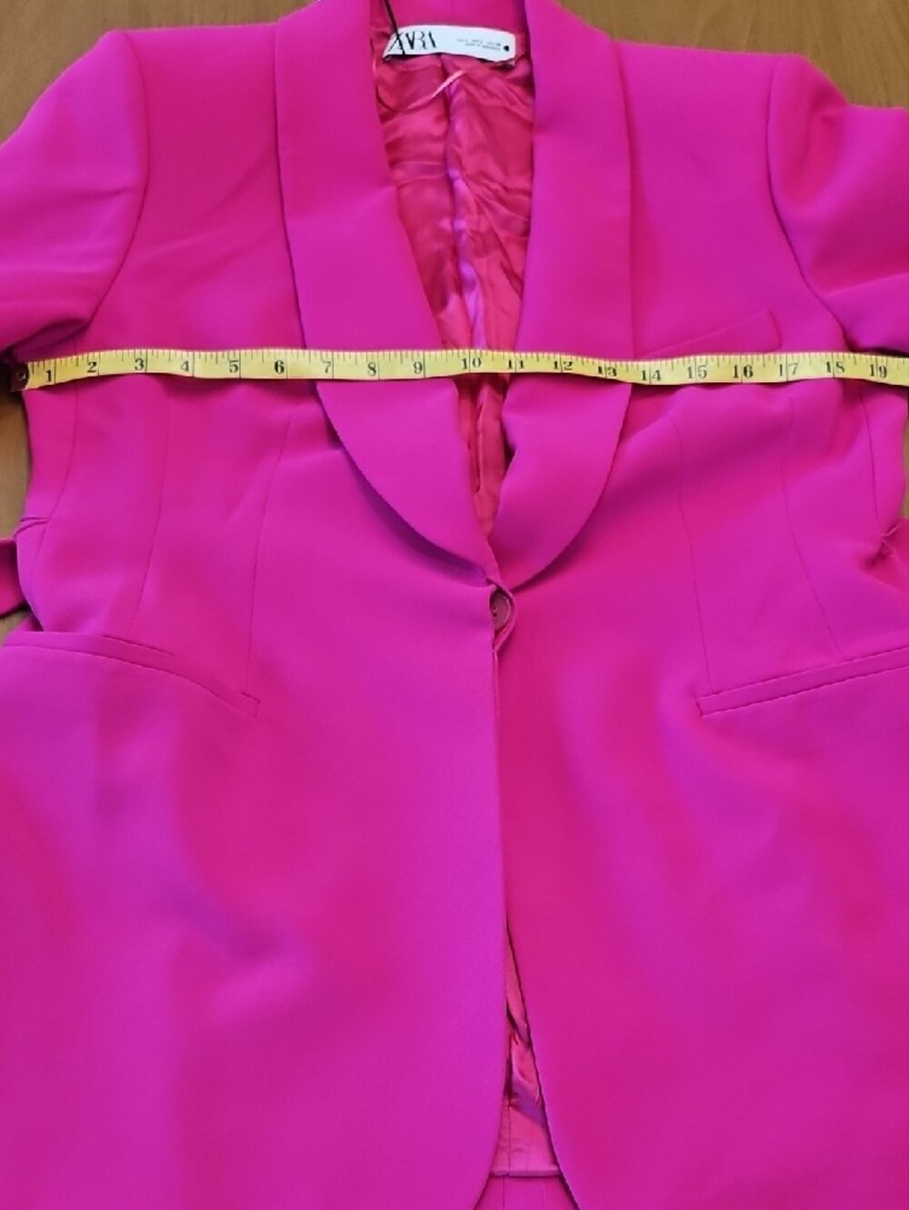 🔥Zara Vibrant Pink Wide-Leg Pantsuit with Belted Blazer - Picture 6 of 16
